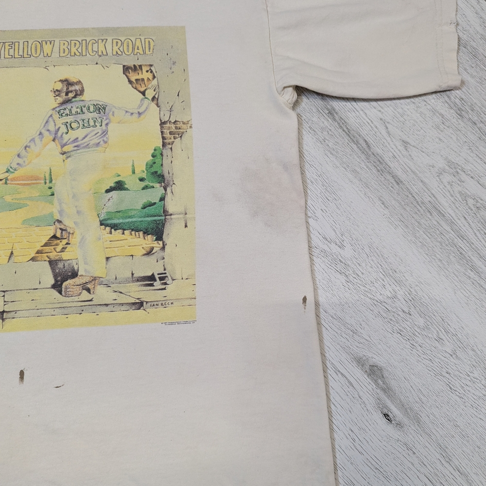 Vintage 1997 Elton John Elton John Goodbye Yellow Brick Rd Concert Tee Size L - Picture 5 of 13